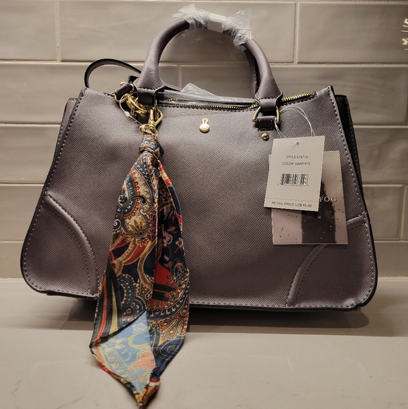 London Fog Gray Purse, Handbag, nwt - Picture 7 of 8